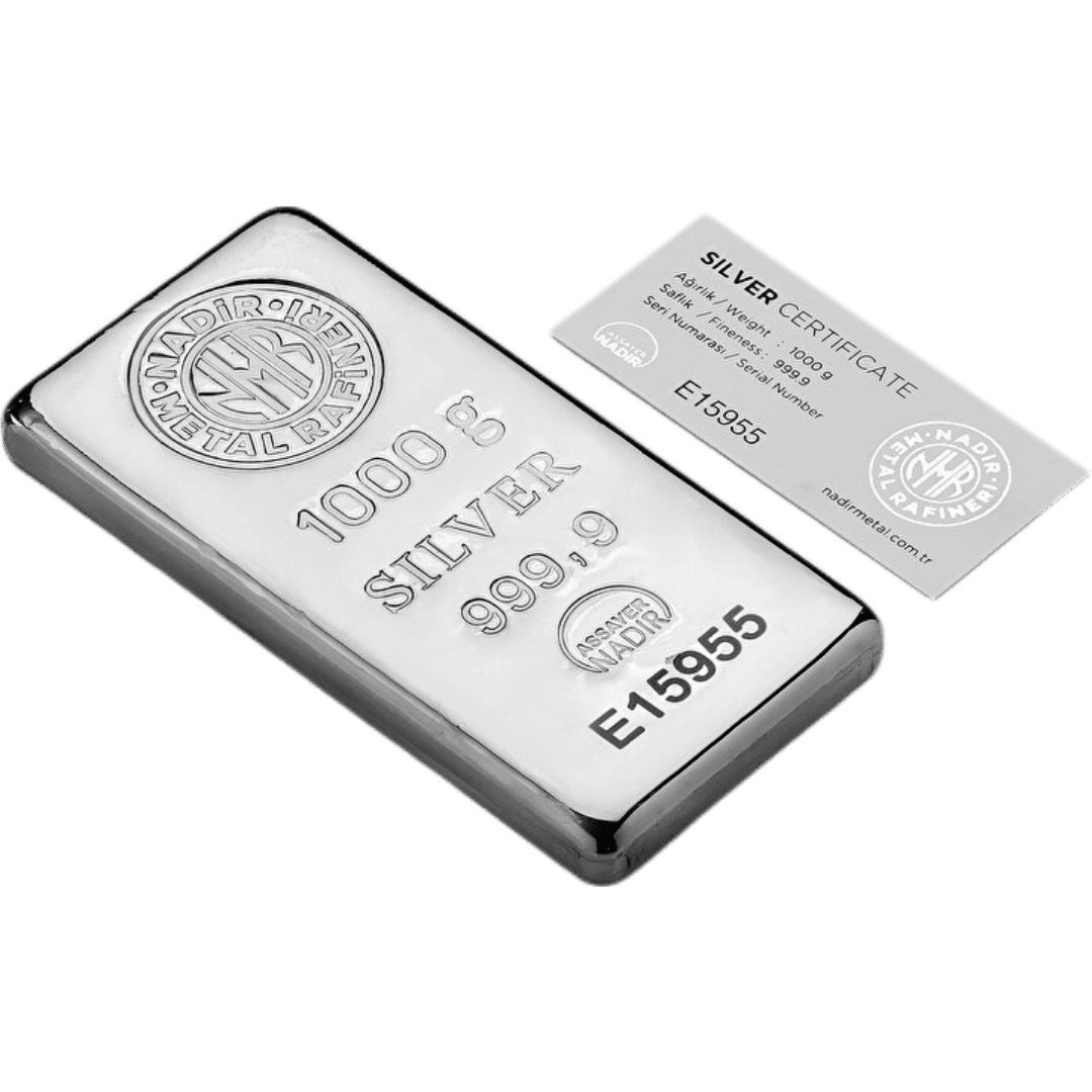 شمش نقره 1000 گرمی نادیر ترکیه 999,9